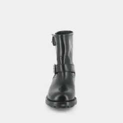 Boots à talons, semelles crantées et détails boucles argentées