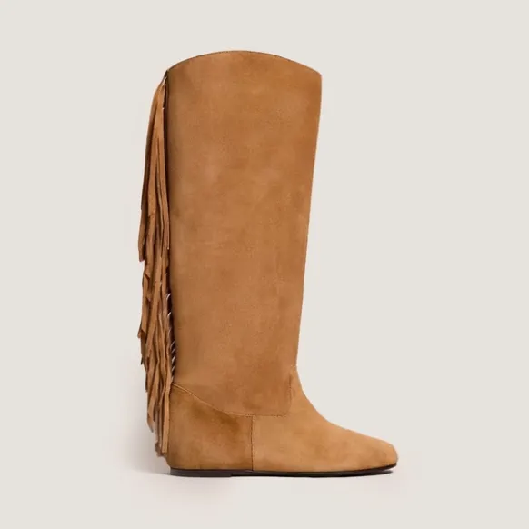 Bottes à franges et bouts ronds