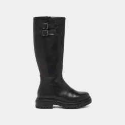 Bottes hautes à semelles crantées et bou...
