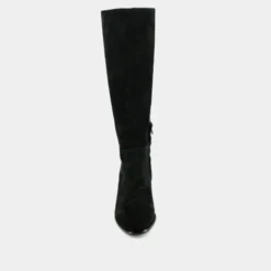 Bottes à talons et bouts ronds