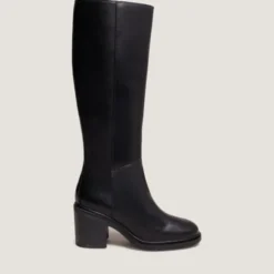 Bottes à talons et à bouts ronds