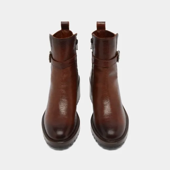 Bottines à bouts ronds et boucles