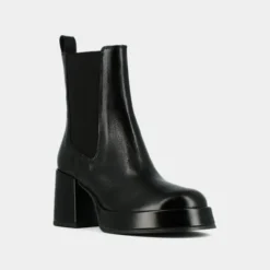 Bottines à plateformes et bouts carrés