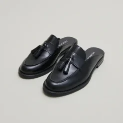 Mocassins à glands et bouts arrières ouv...